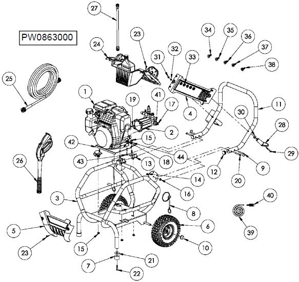 Honda power washer motor parts #2