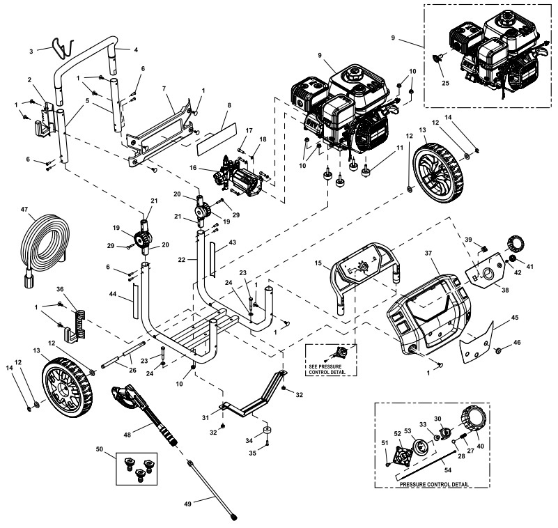 Generac Pressure Washer 0068091 replacement parts,3000 psi pump ...