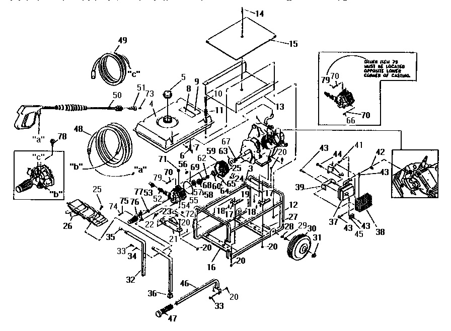 Sears & Craftsman Pressure Washer model 580751780 replacement parts and ...