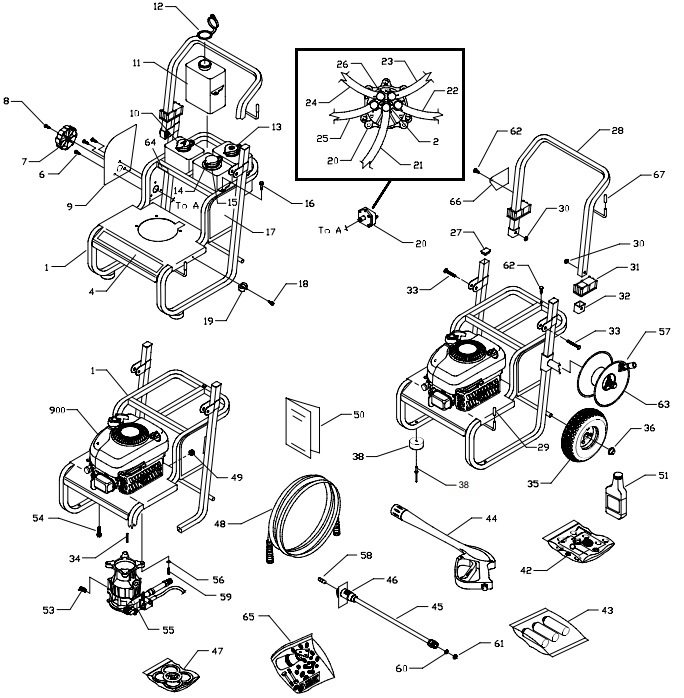 Sears Craftsman Pressure Washer Model 580767451 breakdowns, upgrade ...