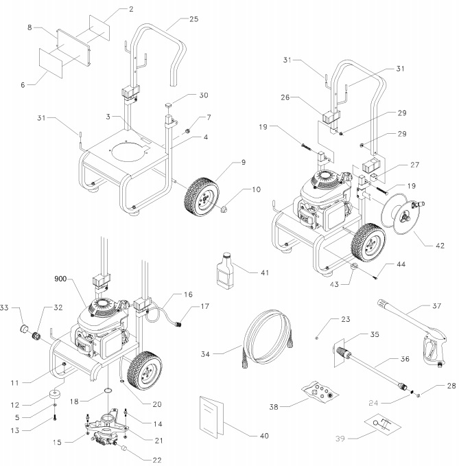 Sears & Craftsman Pressure Washer model 580768324 & 580.768324 ...