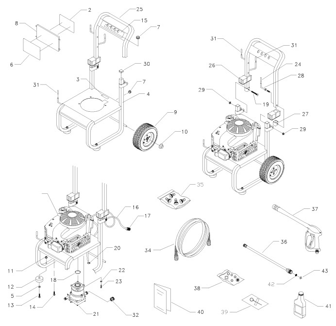 Sears & Craftsman Pressure Washer model 580768332 replacement parts and ...