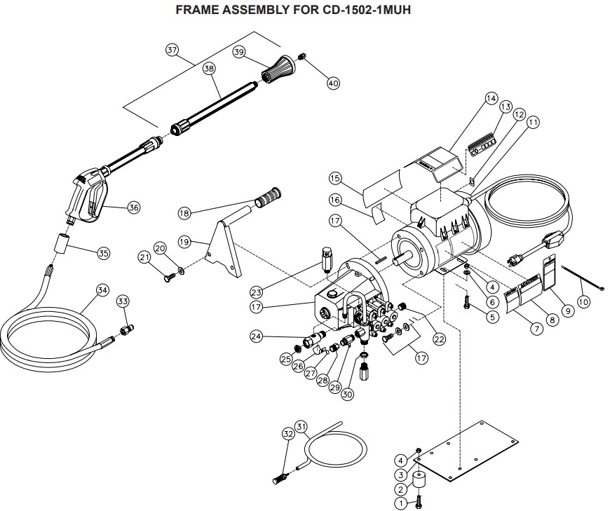 MITM CD-1502-1MUH power washer repair kits & manuals