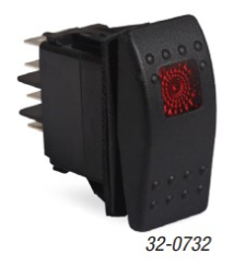 SWITCH-ROCKER 24V MOM 32-0732 SWITCH-ROCKER 24V MOM 32-0732